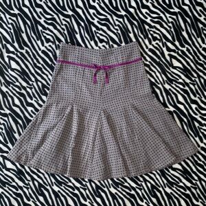 Elegant Women's Gray and Purple Midi Skirt